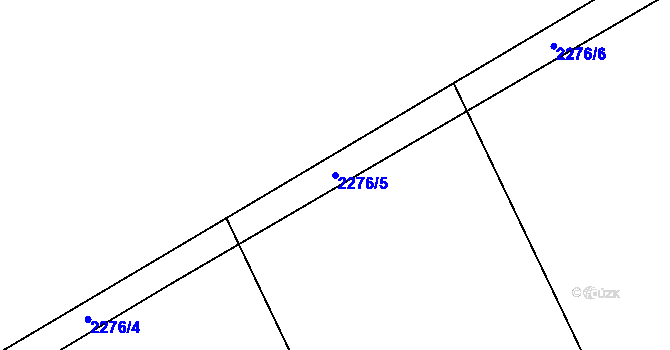 Parcela st. 2276/5 v KÚ Černovice u Tábora, Katastrální mapa