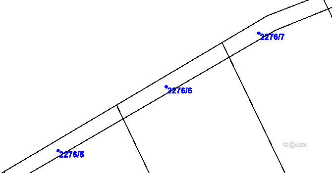 Parcela st. 2276/6 v KÚ Černovice u Tábora, Katastrální mapa
