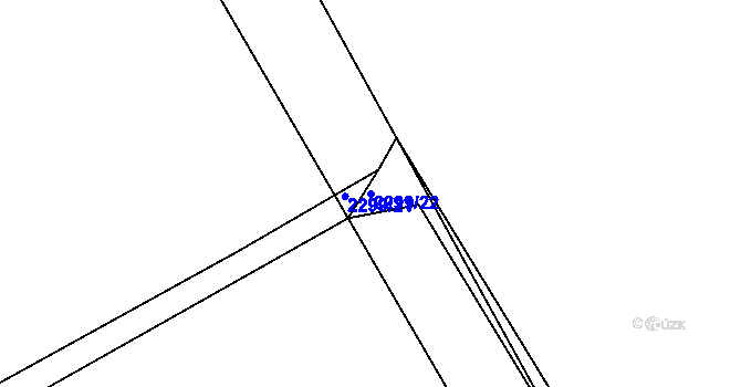 Parcela st. 2299/22 v KÚ Černovice u Tábora, Katastrální mapa