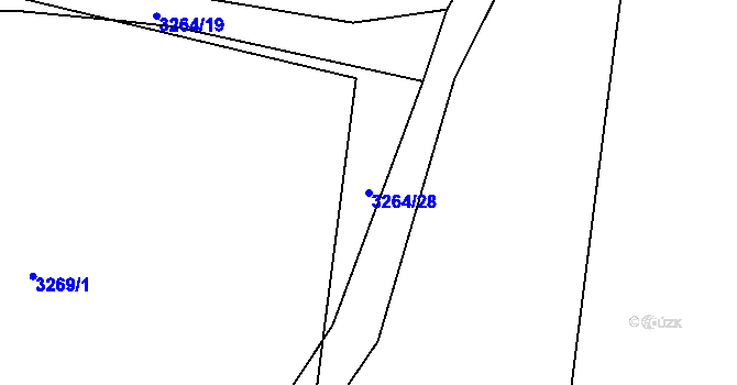 Parcela st. 3264/28 v KÚ Černovice u Tábora, Katastrální mapa
