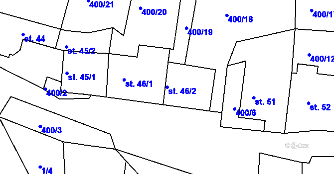 Parcela st. 46/2 v KÚ Svatava u Černovic, Katastrální mapa