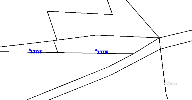 Parcela st. 337/9 v KÚ Svatava u Černovic, Katastrální mapa