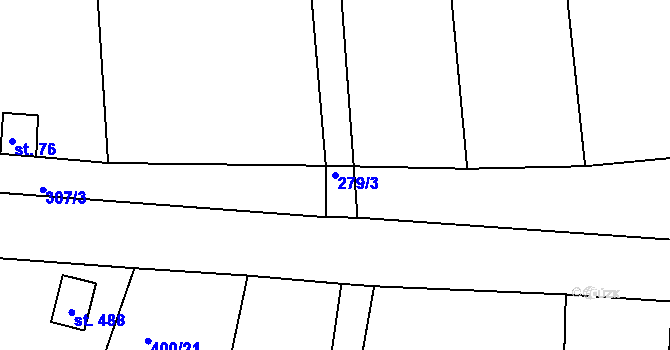 Parcela st. 279/3 v KÚ Svatava u Černovic, Katastrální mapa