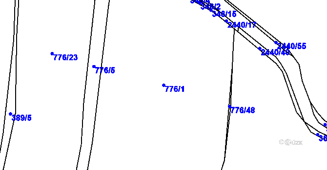 Parcela st. 776/1 v KÚ Čerňovice, Katastrální mapa