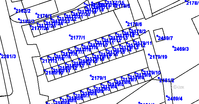 Parcela st. 2179/16 v KÚ Černovice u Chomutova, Katastrální mapa