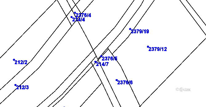 Parcela st. 2376/5 v KÚ Černovice u Chomutova, Katastrální mapa