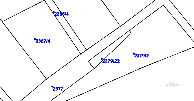 Parcela st. 2378/1 v KÚ Černovice u Chomutova, Katastrální mapa