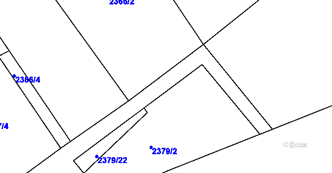 Parcela st. 2378/4 v KÚ Černovice u Chomutova, Katastrální mapa