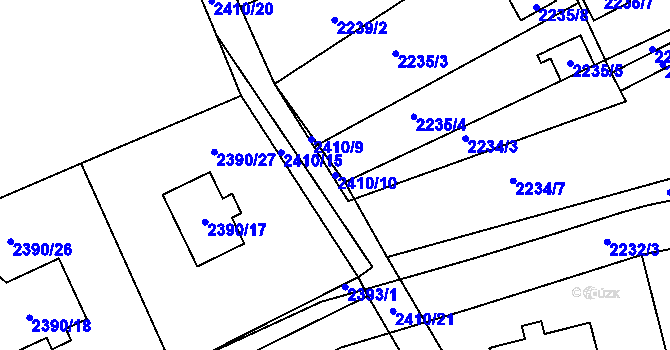 Parcela st. 2410/10 v KÚ Černovice u Chomutova, Katastrální mapa
