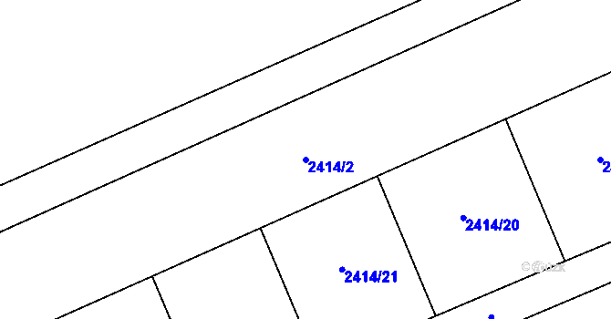 Parcela st. 2414/2 v KÚ Černovice u Chomutova, Katastrální mapa