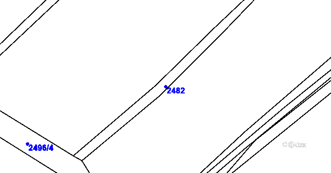 Parcela st. 2482 v KÚ Černovice u Chomutova, Katastrální mapa