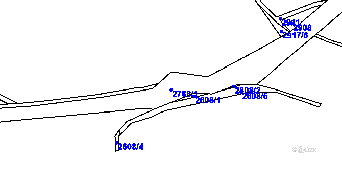 Parcela st. 2788/1 v KÚ Černovice u Chomutova, Katastrální mapa