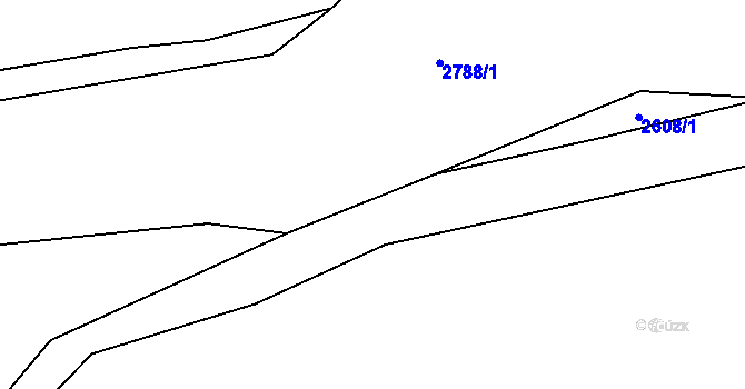 Parcela st. 2788/6 v KÚ Černovice u Chomutova, Katastrální mapa