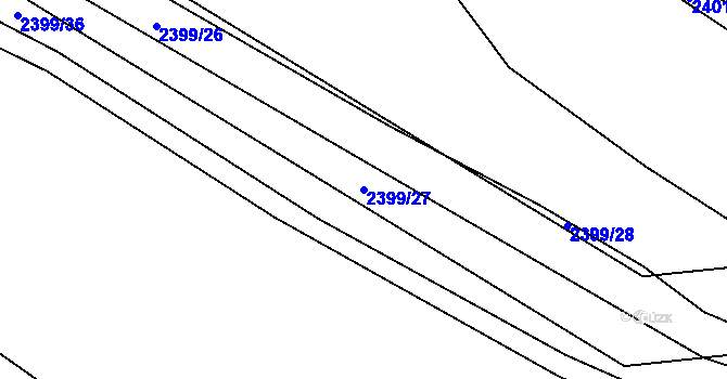 Parcela st. 2399/27 v KÚ Černovice u Chomutova, Katastrální mapa