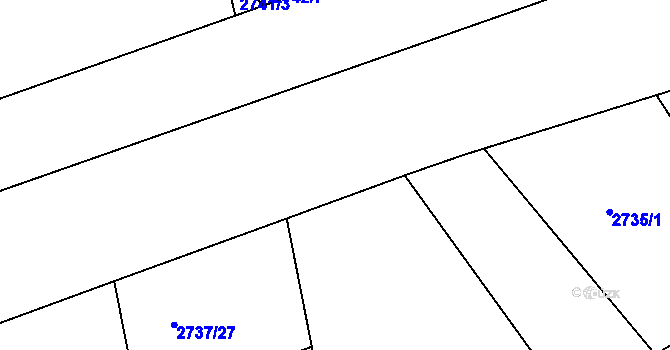 Parcela st. 2497/10 v KÚ Černovice u Chomutova, Katastrální mapa