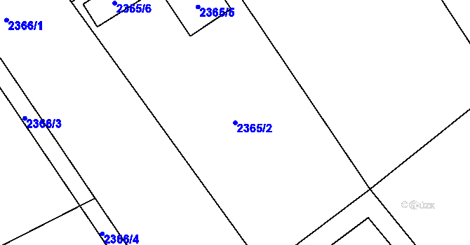 Parcela st. 2365/2 v KÚ Černovice u Chomutova, Katastrální mapa