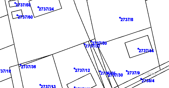 Parcela st. 2737/32 v KÚ Černovice u Chomutova, Katastrální mapa