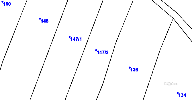 Parcela st. 147/2 v KÚ Černovice u Kunštátu, Katastrální mapa
