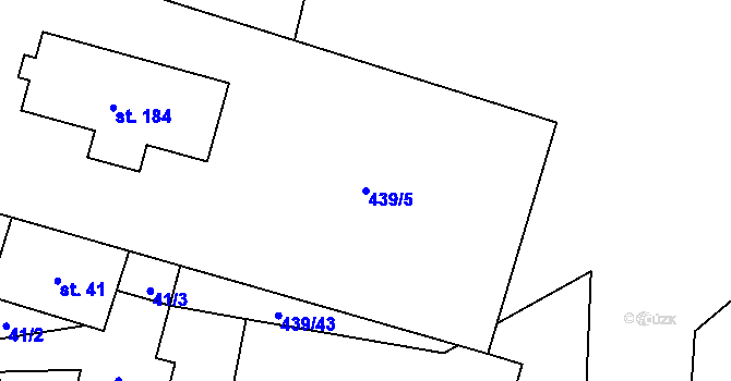Parcela st. 439/5 v KÚ Černovice u Kunštátu, Katastrální mapa
