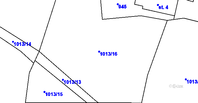 Parcela st. 1013/16 v KÚ Černovice u Kunštátu, Katastrální mapa