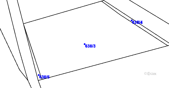 Parcela st. 638/3 v KÚ Černovice u Kunštátu, Katastrální mapa