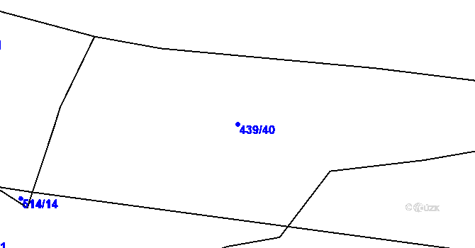 Parcela st. 439/40 v KÚ Černovice u Kunštátu, Katastrální mapa