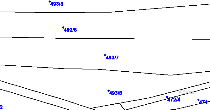 Parcela st. 493/7 v KÚ Černovice u Kunštátu, Katastrální mapa