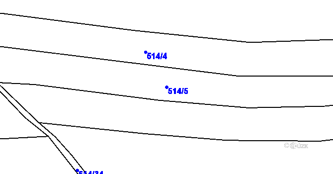 Parcela st. 514/5 v KÚ Černovice u Kunštátu, Katastrální mapa