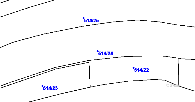 Parcela st. 514/24 v KÚ Černovice u Kunštátu, Katastrální mapa