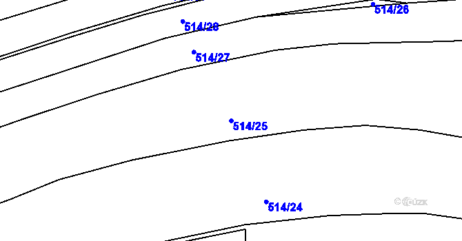 Parcela st. 514/25 v KÚ Černovice u Kunštátu, Katastrální mapa