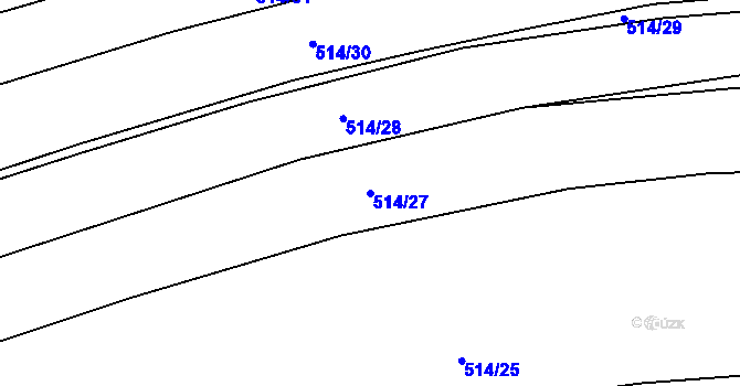 Parcela st. 514/27 v KÚ Černovice u Kunštátu, Katastrální mapa