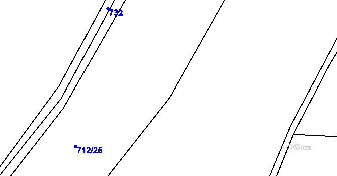 Parcela st. 712/35 v KÚ Černovice u Kunštátu, Katastrální mapa