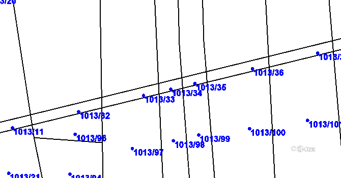 Parcela st. 1013/34 v KÚ Černovice u Kunštátu, Katastrální mapa