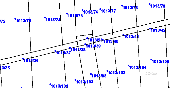 Parcela st. 1013/39 v KÚ Černovice u Kunštátu, Katastrální mapa