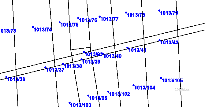 Parcela st. 1013/40 v KÚ Černovice u Kunštátu, Katastrální mapa