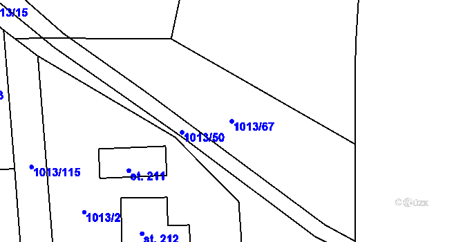Parcela st. 1013/67 v KÚ Černovice u Kunštátu, Katastrální mapa