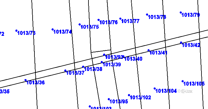 Parcela st. 1013/93 v KÚ Černovice u Kunštátu, Katastrální mapa