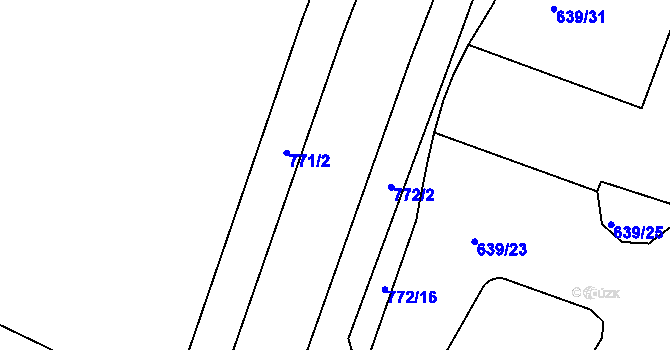 Parcela st. 731/5 v KÚ Černožice nad Labem, Katastrální mapa