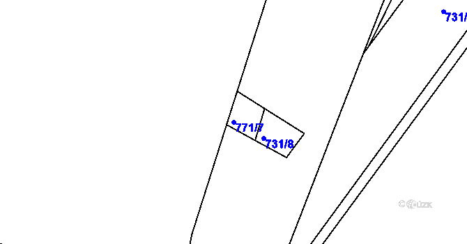 Parcela st. 771/7 v KÚ Černožice nad Labem, Katastrální mapa