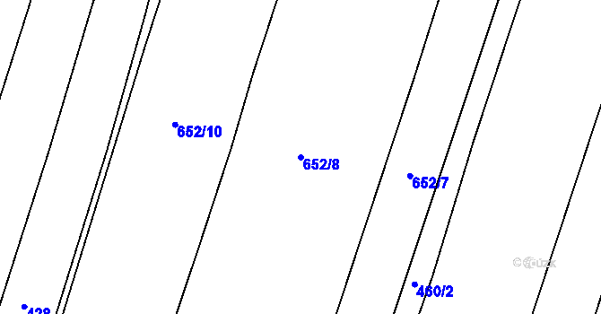 Parcela st. 652/8 v KÚ Černuc, Katastrální mapa