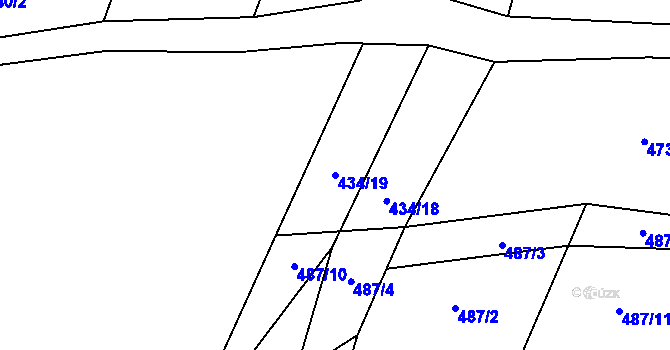 Parcela st. 434/19 v KÚ Černuc, Katastrální mapa