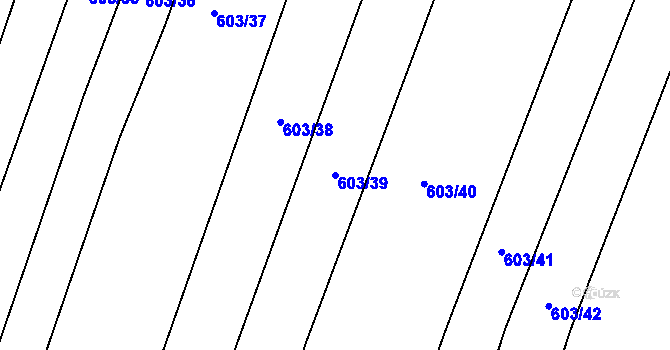 Parcela st. 603/39 v KÚ Černuc, Katastrální mapa