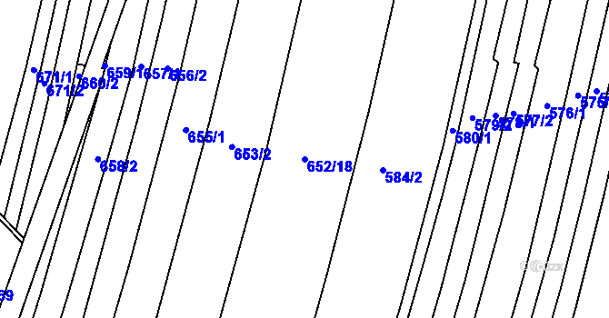 Parcela st. 652/18 v KÚ Černuc, Katastrální mapa