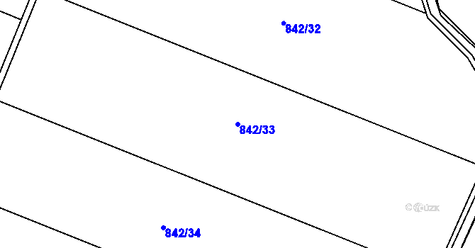 Parcela st. 842/33 v KÚ Černuc, Katastrální mapa