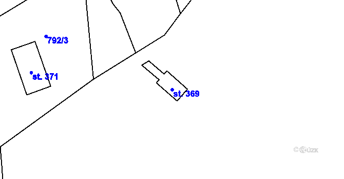 Parcela st. 369 v KÚ Černý Důl, Katastrální mapa