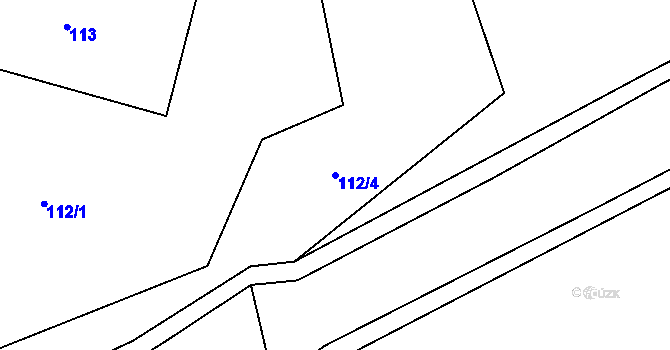 Parcela st. 112/4 v KÚ Černý Důl, Katastrální mapa