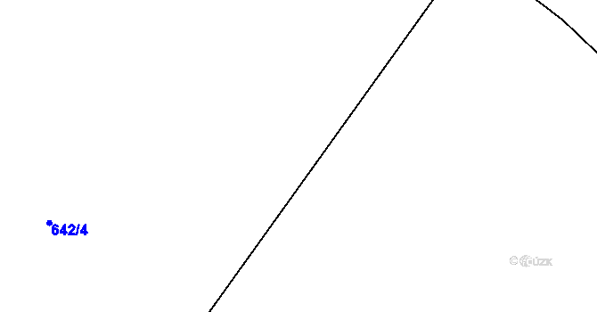 Parcela st. 642/12 v KÚ Černý Důl, Katastrální mapa