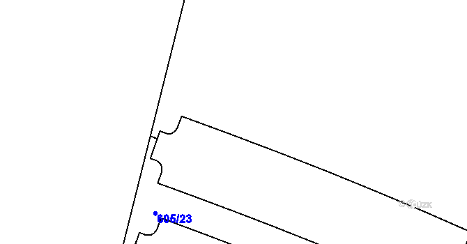 Parcela st. 605/18 v KÚ Černý Důl, Katastrální mapa