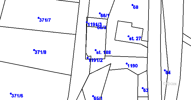 Parcela st. 188 v KÚ Čistá v Krkonoších, Katastrální mapa