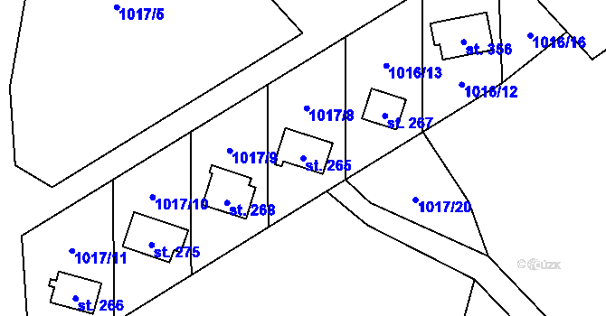 Parcela st. 265 v KÚ Čistá v Krkonoších, Katastrální mapa